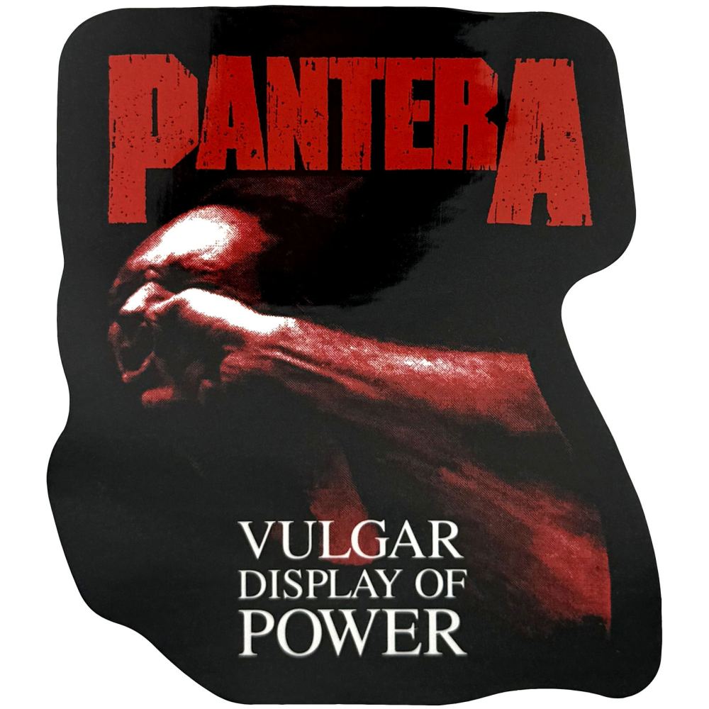 Pantera - Red Vulgar Sticker - Black